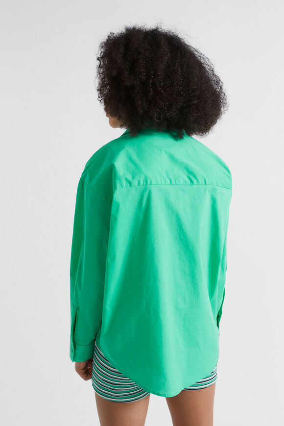 Poplin Overshirt  Jewel Green  hi-res