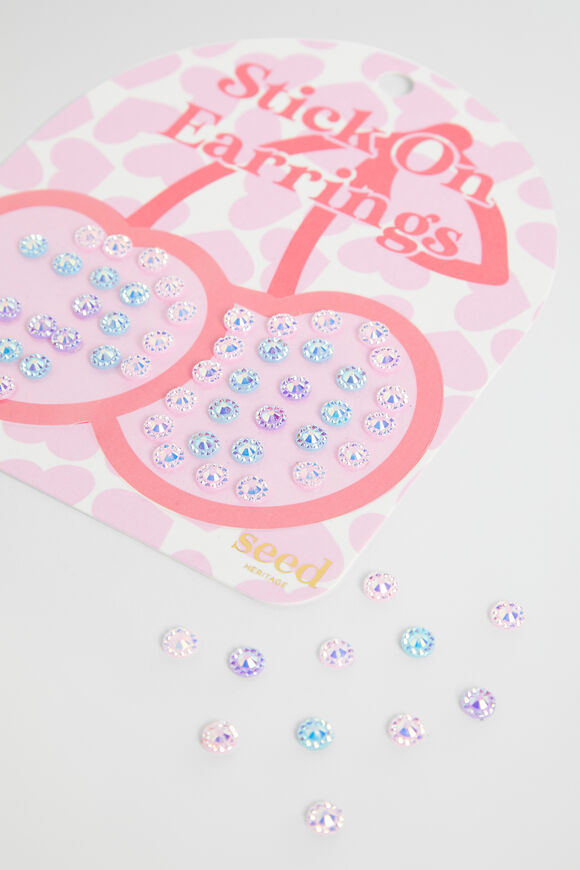 Cherry Stick On Earrings  Multi  hi-res