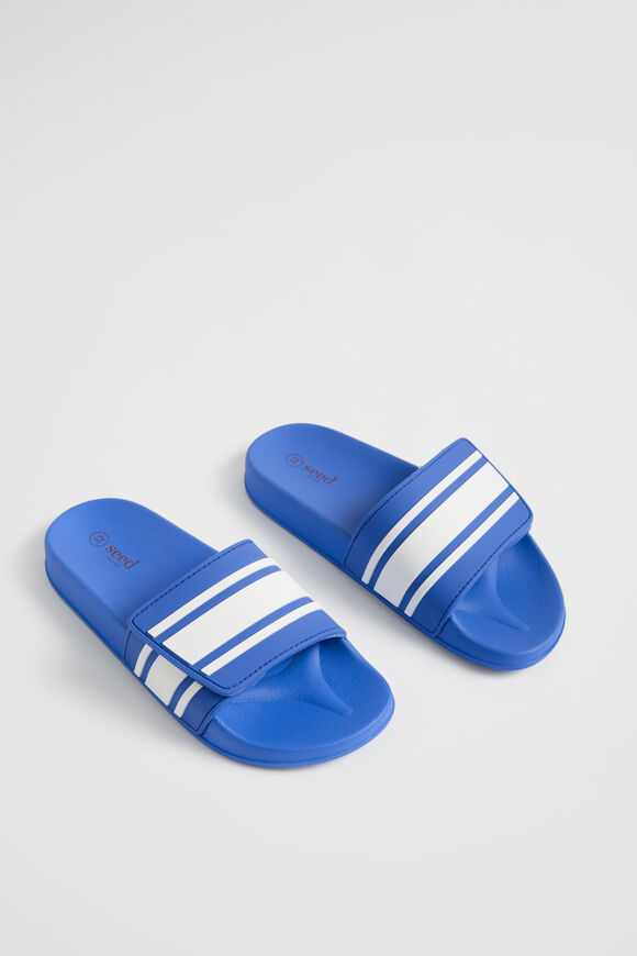 Stripe Rubber Slide  Deep Ocean  hi-res