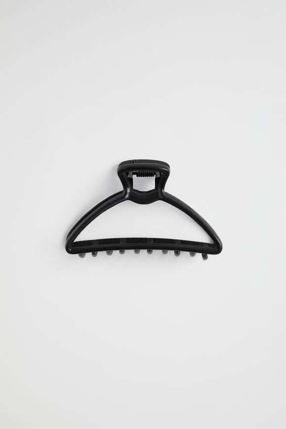 Coloured Metal Hair Claw  Black  hi-res