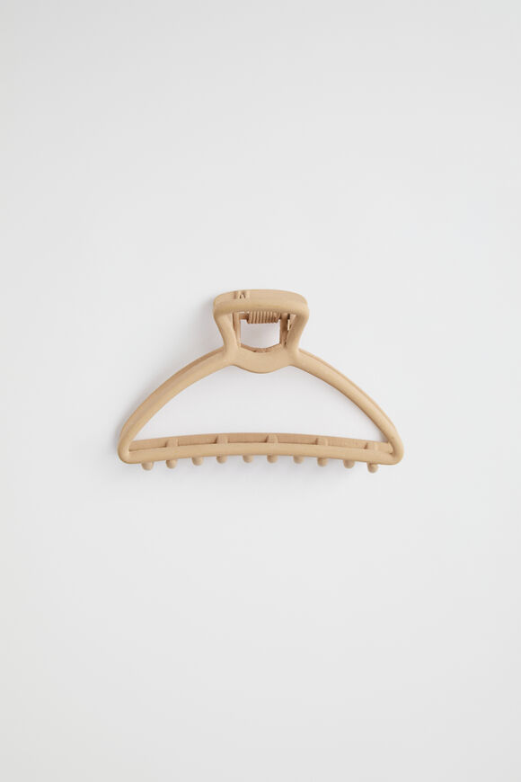 Coloured Metal Hair Claw  Soft Wheat  hi-res