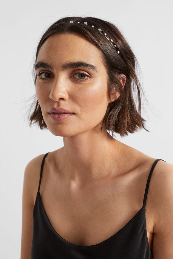 Stationed Jewel Headband  Silver  hi-res
