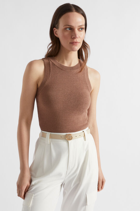Spencer Leather Hip Belt  Stone  hi-res
