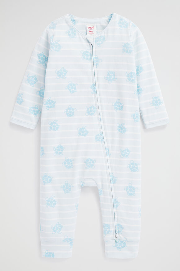 Turtle Zipsuit  Ice Blue  hi-res