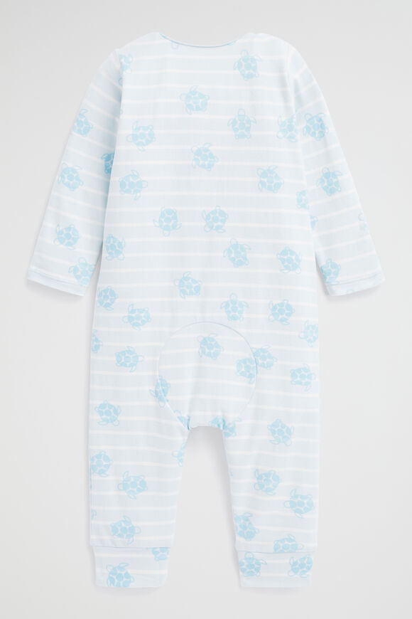 Turtle Zipsuit  Ice Blue  hi-res