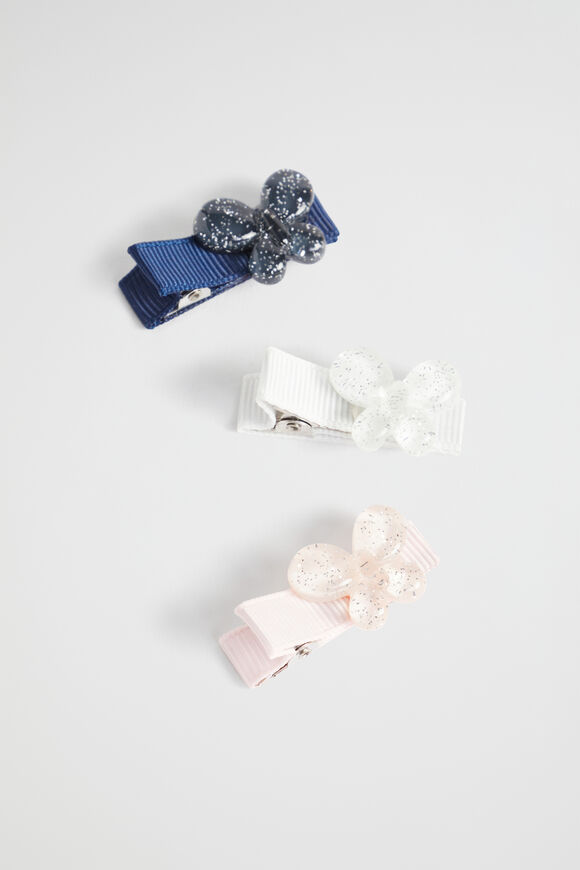 Glitter Butterfly Duck Clip Pack  Multi  hi-res