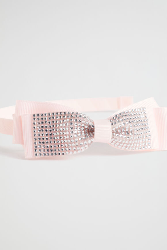 Jewel Bow Headband  Dusty Rose  hi-res