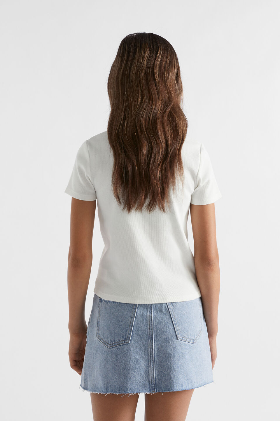 Core Rib Tee  White