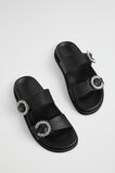 Romy Diamante Buckle Slide  Black  hi-res