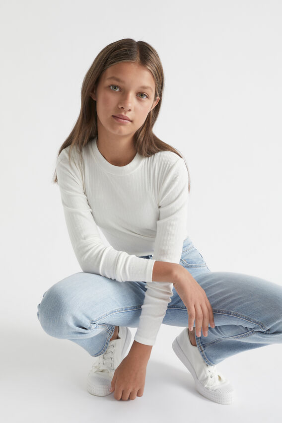 Core Rib Tee  White  hi-res