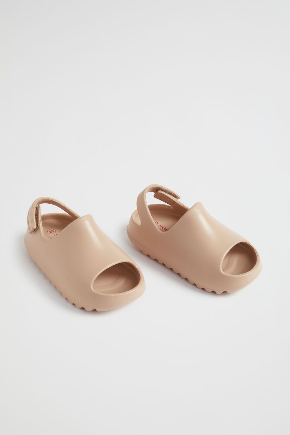 Moulded Slide with Strap  Latte