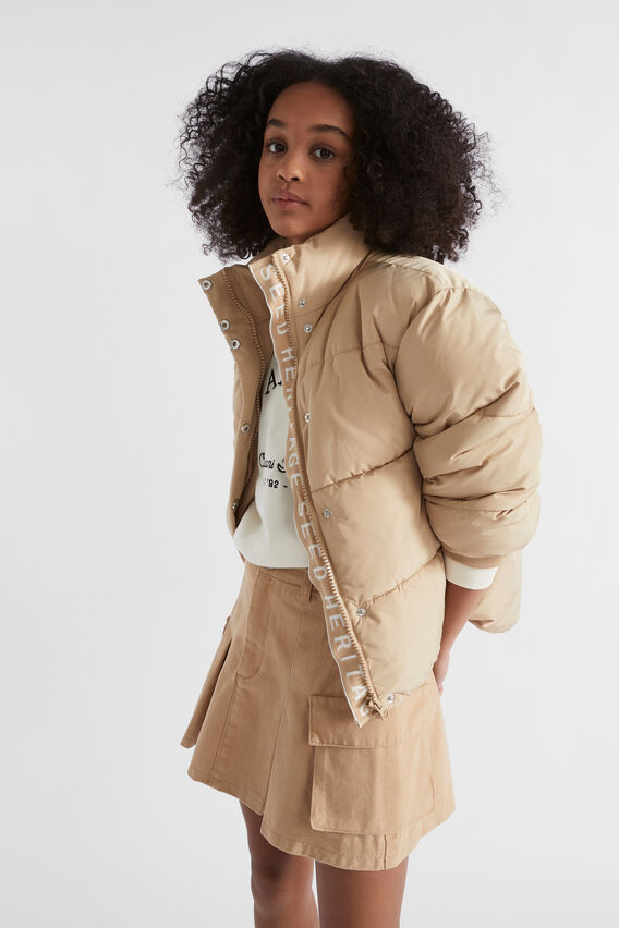 Logo Puffa Jacket  Ecru  hi-res