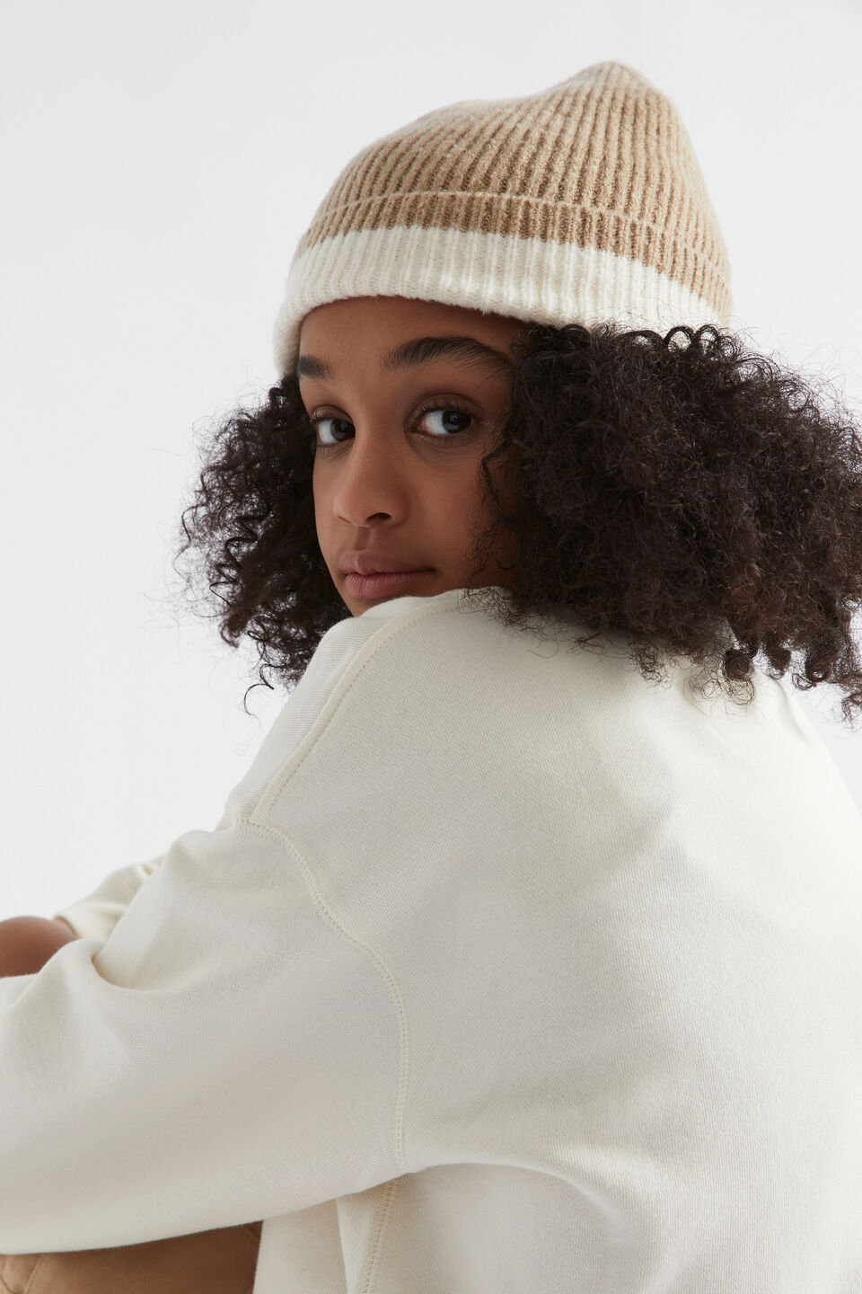 Colour Block Beanie  Multi