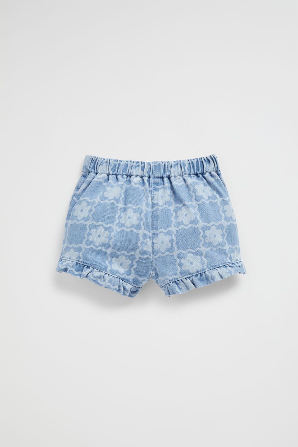 Daisy Check Short  Clean Blue Wash