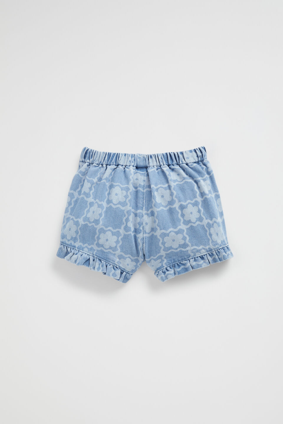 Daisy Check Short  Clean Blue Wash