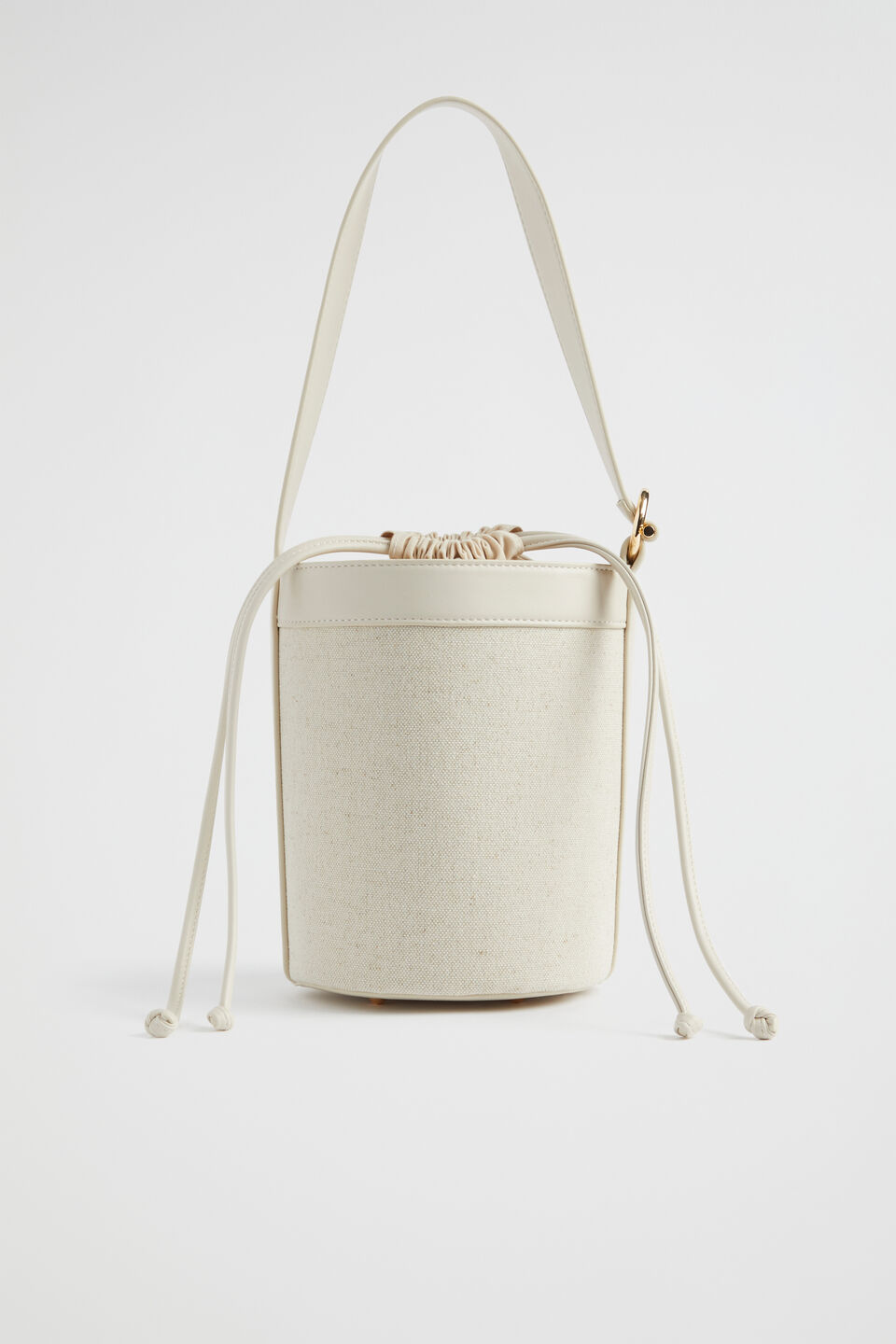 Canvas Bucket Bag  Stone