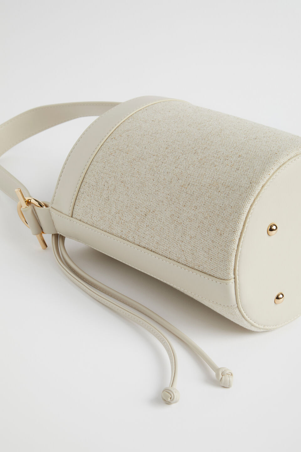 Canvas Bucket Bag  Stone
