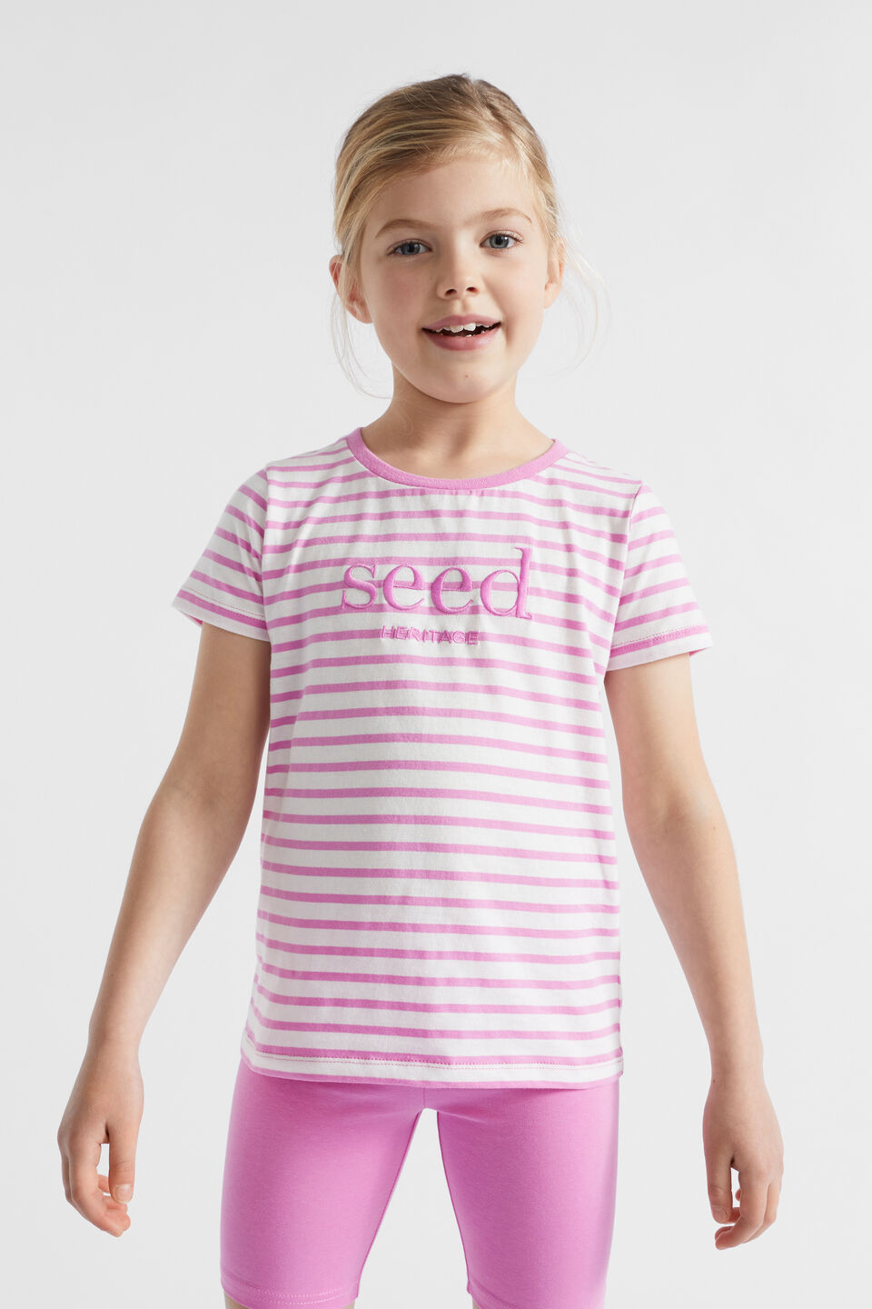Core Logo Tee  Lily Stripe