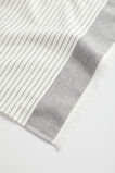 Cotton Stripe Tea Towel  Graphite  hi-res