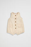 Linen Romper  Oat  hi-res