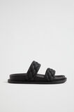 Plait Rubber Slide  Black  hi-res