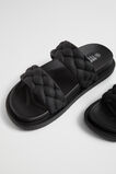 Plait Rubber Slide  Black  hi-res