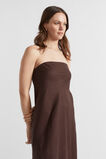 Core Linen Strapless Maxi Dress  Deep Raisin  hi-res
