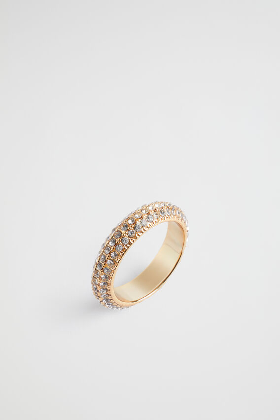 Pave Crystal Ring  Gold  hi-res