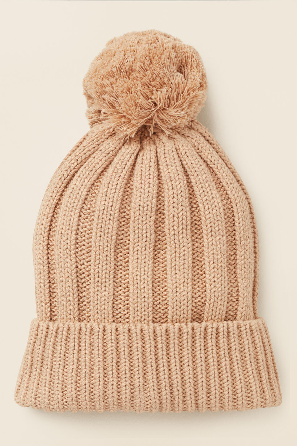 Rib Beanie  Sand