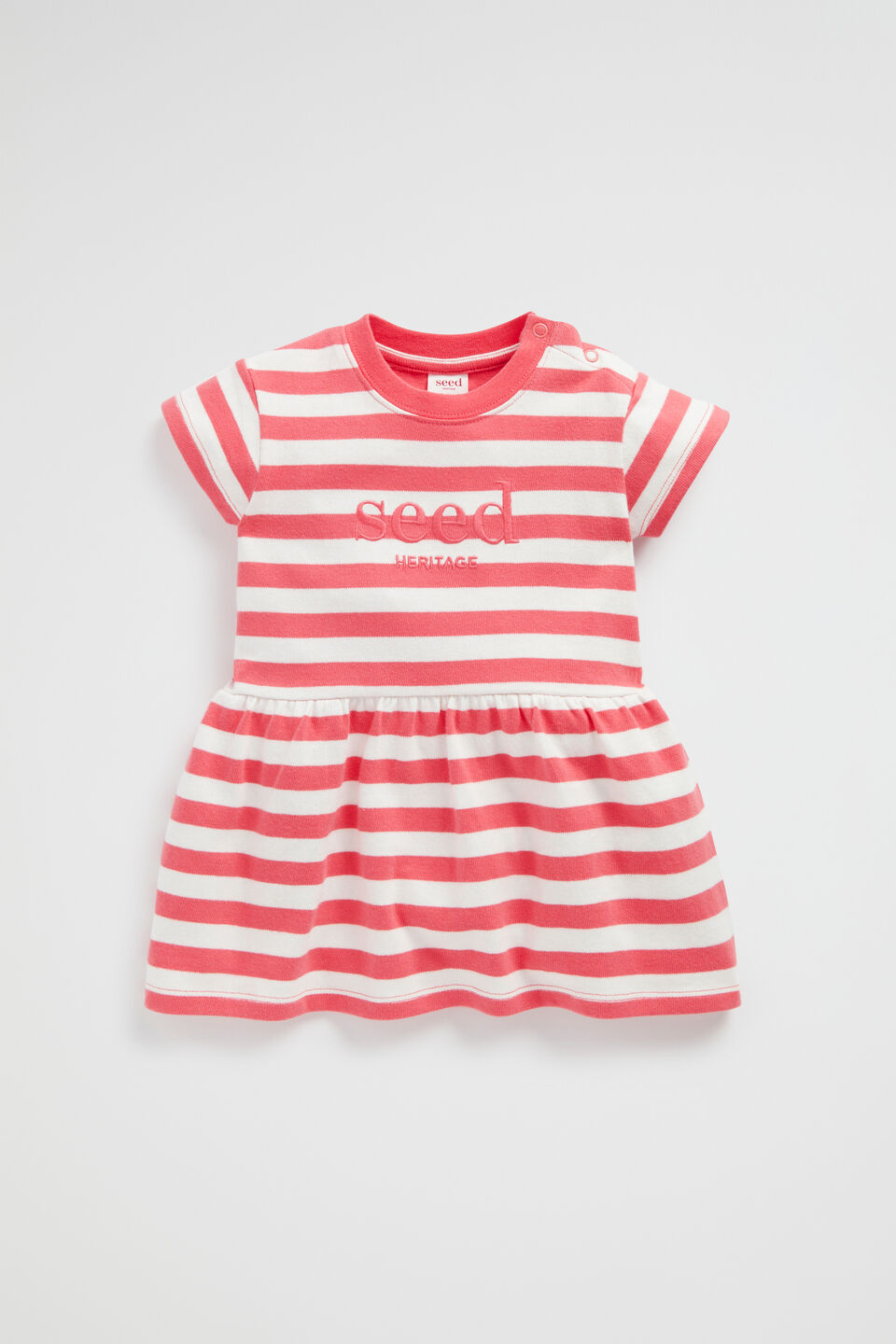Core Logo Dress  Wild Berry Stripe