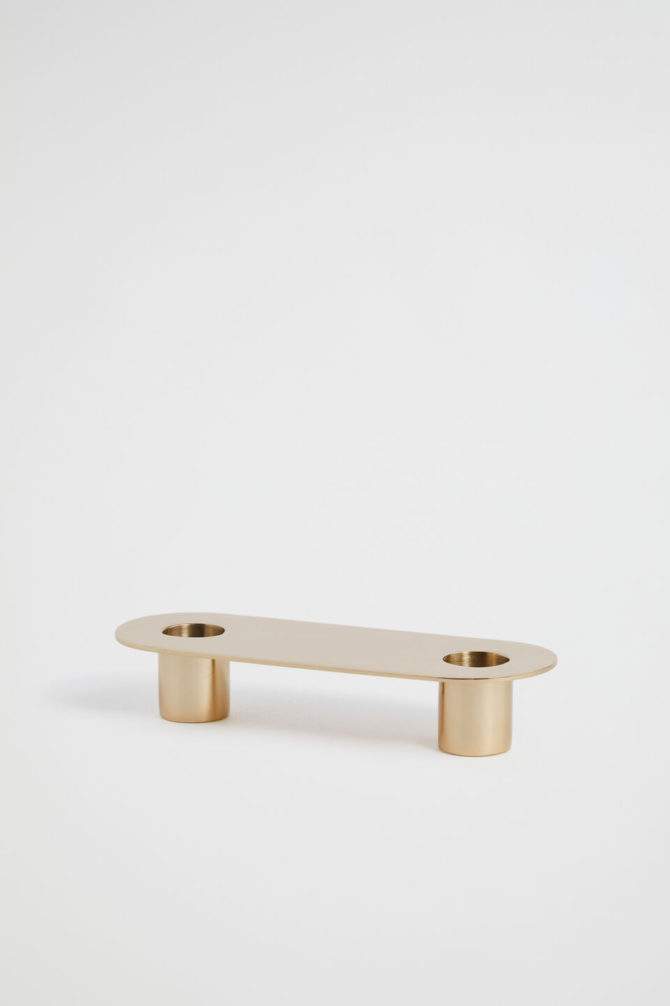 Alma Twin Candle Holder  Soft Gold