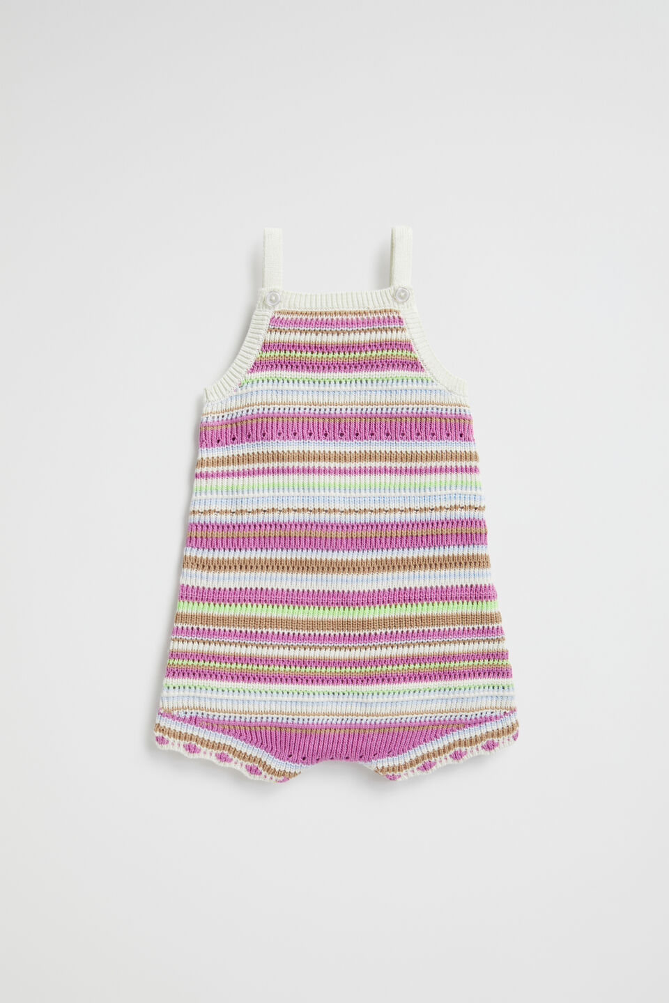 Crochet Knit Romper  Multi