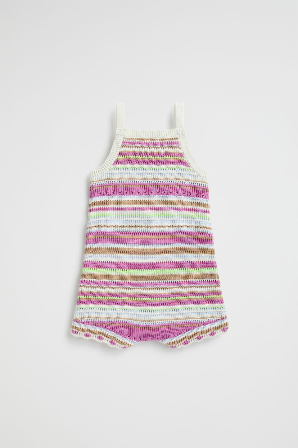 Crochet Knit Romper  Multi