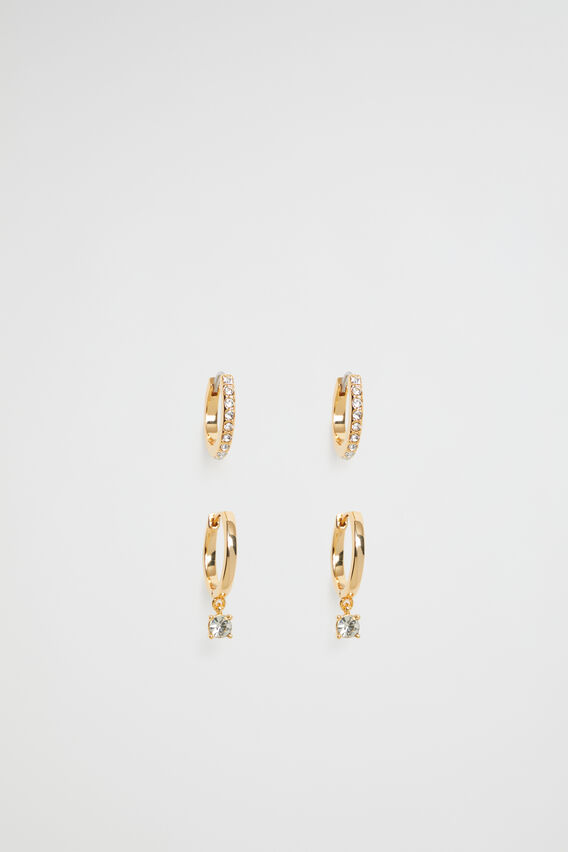 Crystal Hoop Pack  Gold  hi-res