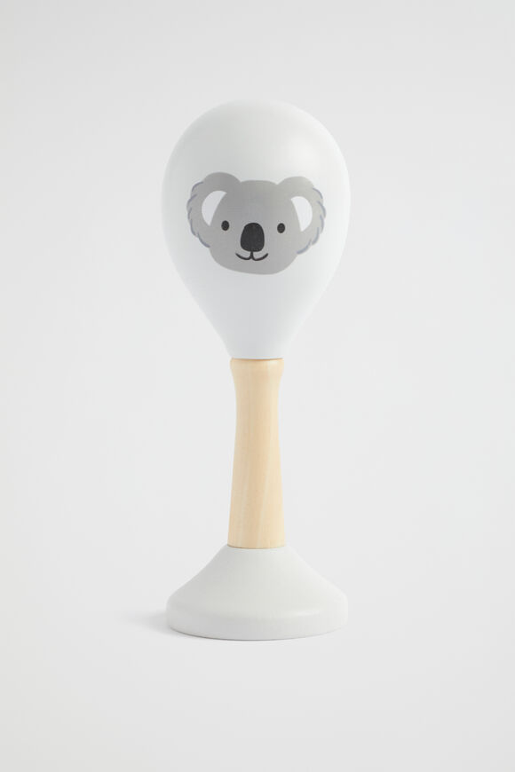 Seed Wooden Maraca  Koala Grey  hi-res