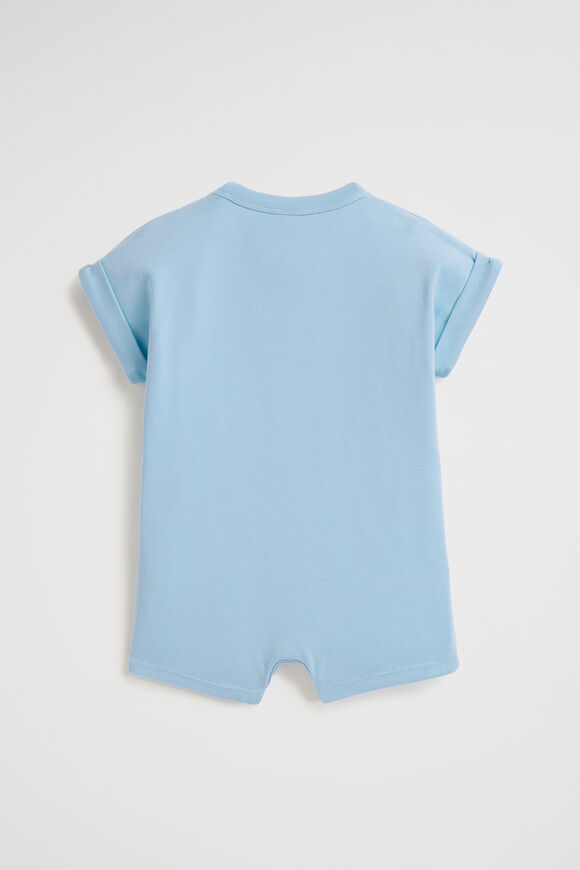 Logo Romper  Pastel Blue  hi-res