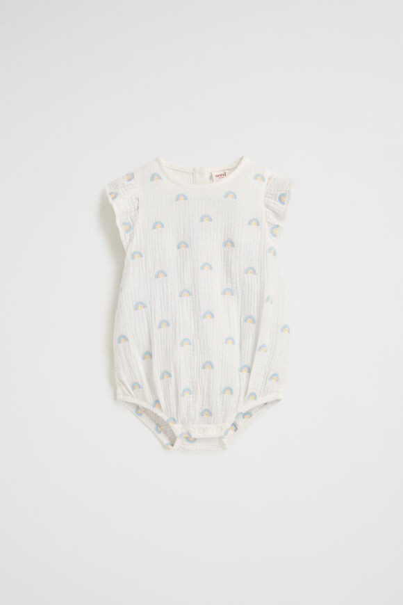 Rainbow Frill Romper  Canvas  hi-res