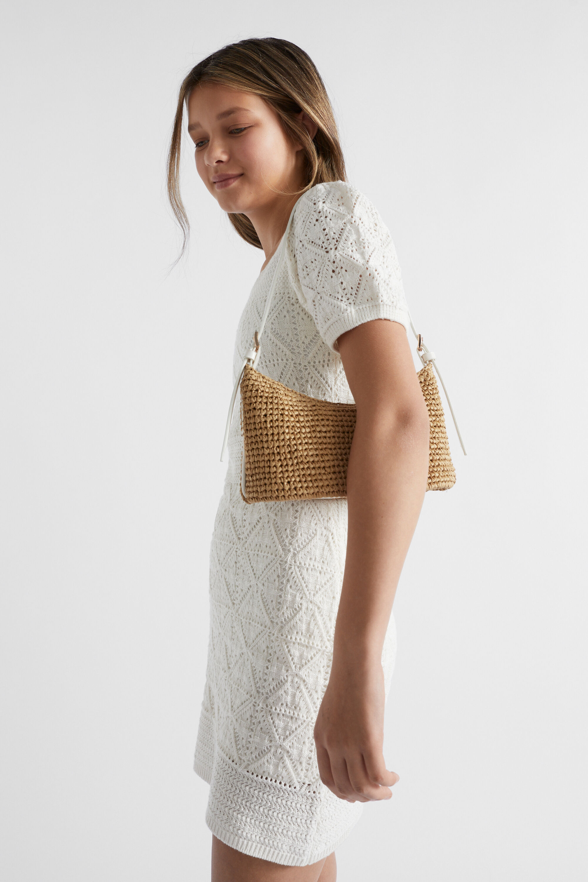 Straw baguette sales bag