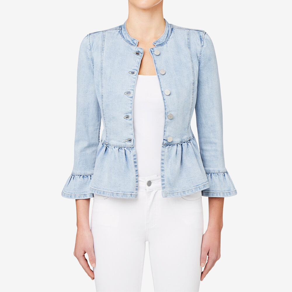 Denim Peplum Jacket
