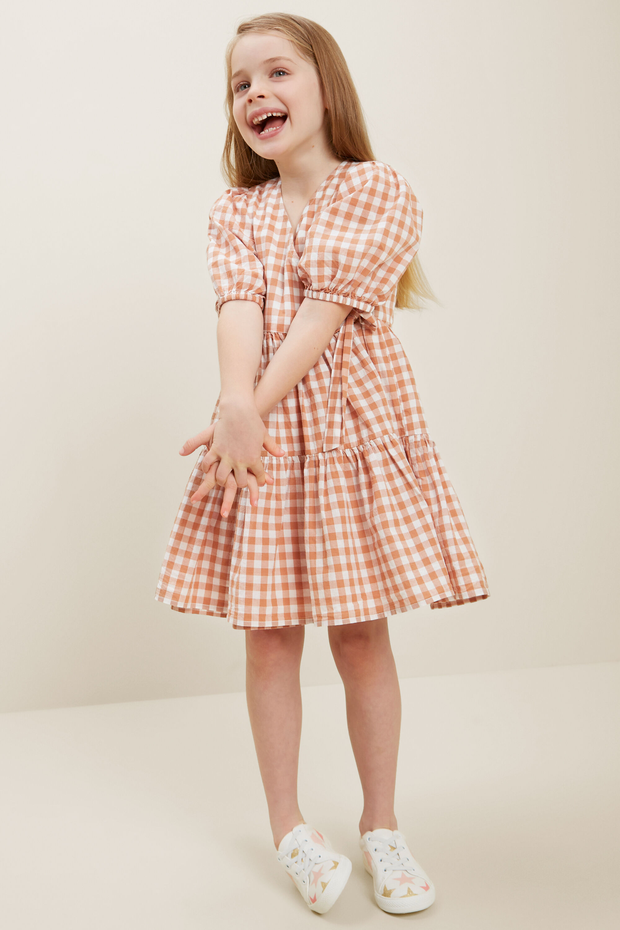 Gingham best sale girls dress
