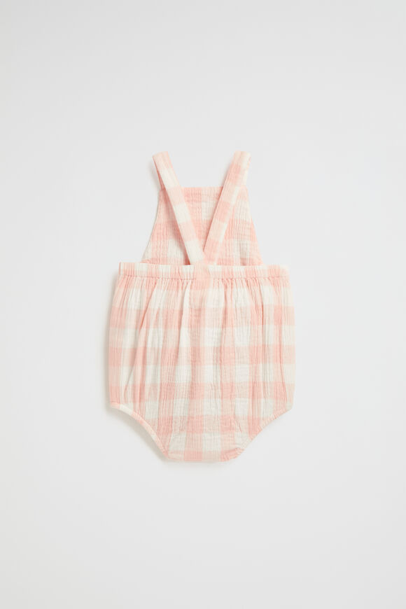 Oversized Check Romper  Rosewater  hi-res