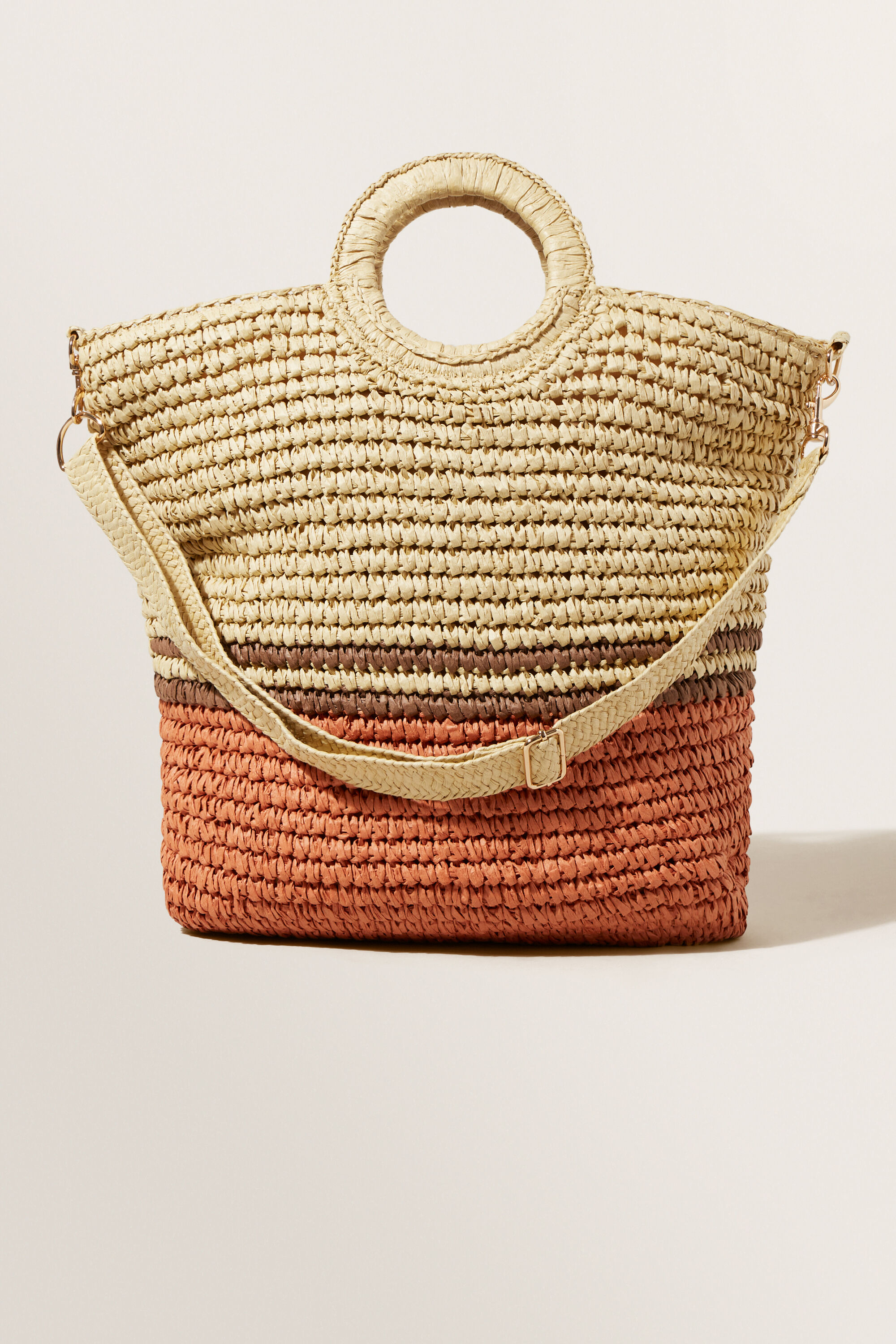 Striped on sale straw tote