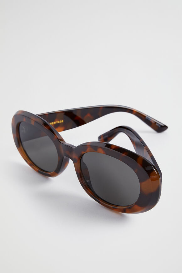 Laney Oval Sunglasses  Brown Tort  hi-res