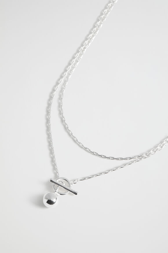 Sphere Pendant Necklace  Silver  hi-res