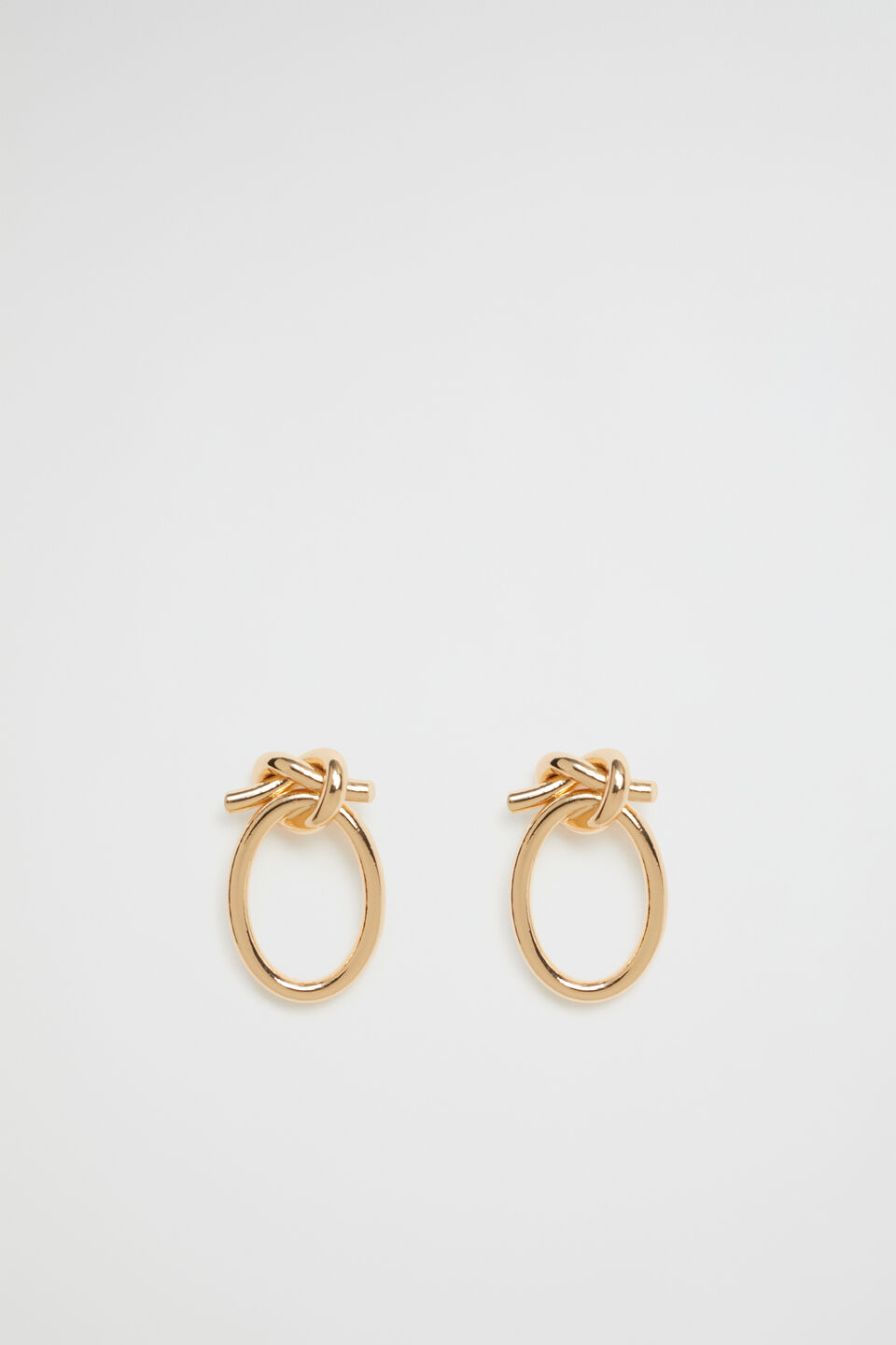Knot Circle Earring  Gold
