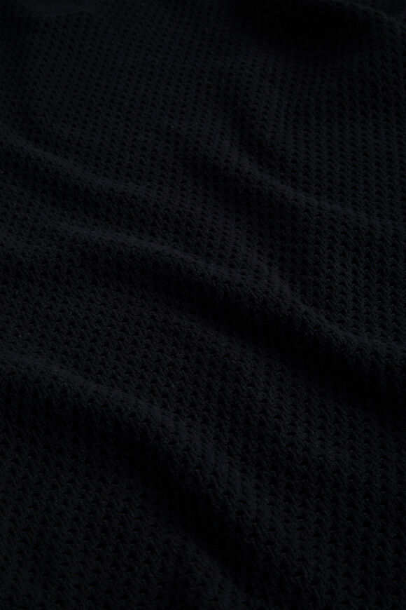 Crochet Knit Poncho  Black  hi-res