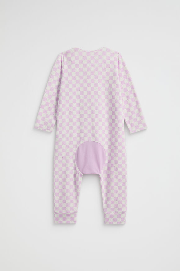 Checkerboard Zipsuit  Lilac  hi-res