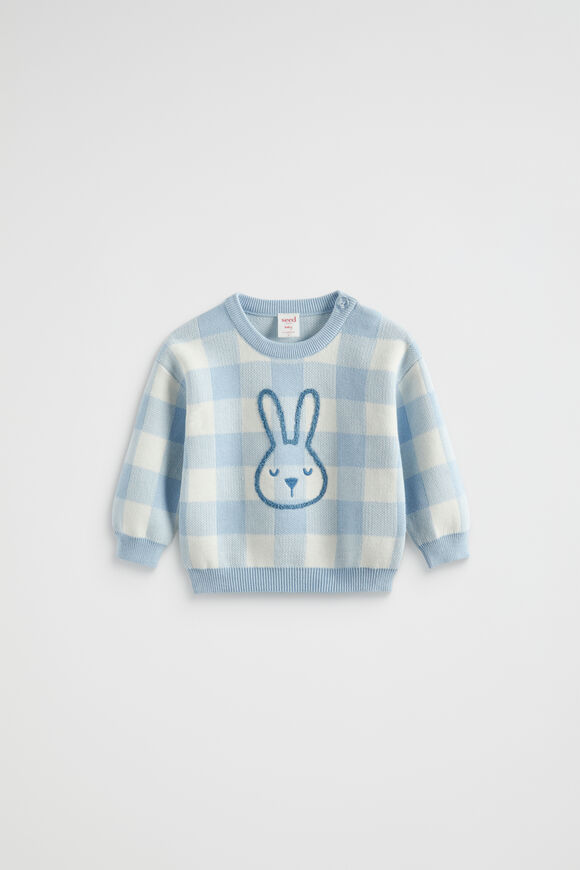 Bunny Knit Sweater  Powder Blue  hi-res