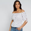 Spotty Bow Sleeve Top    hi-res