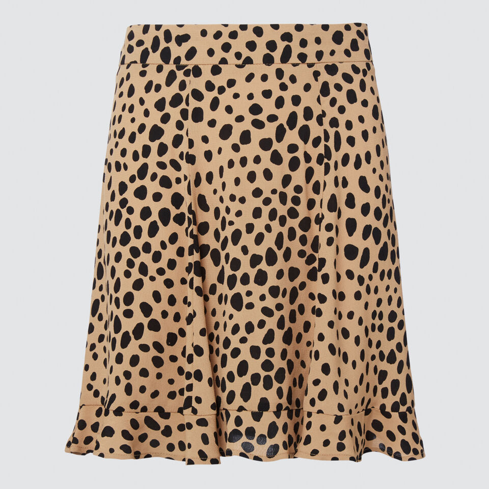 Ocelot Ruffle Skirt  